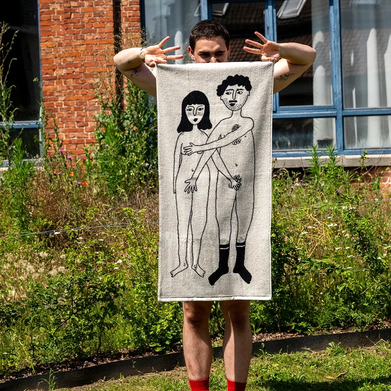Handtuch “Naked Couple” 50x100 cm | Design Handtuch | helen b
