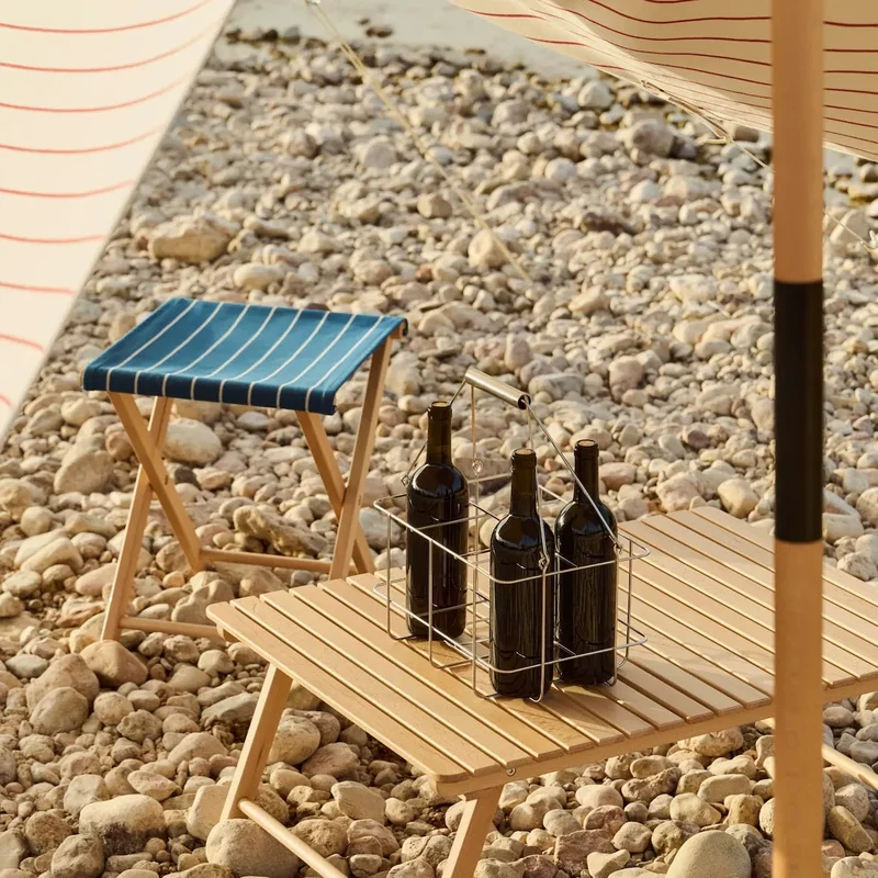 HAY Outdoor Market Flaschenträger für 6 Flaschen – Edelstahl