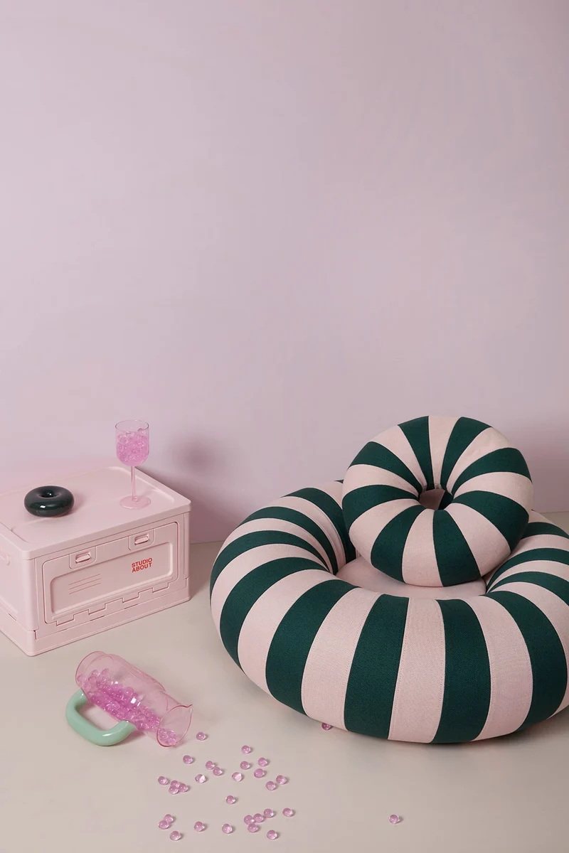 FLOAT, SMALL, DARK GREEN/ROSE