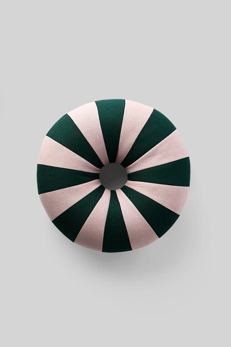 FLOAT PILLOW, DARK GREEN/ROSE