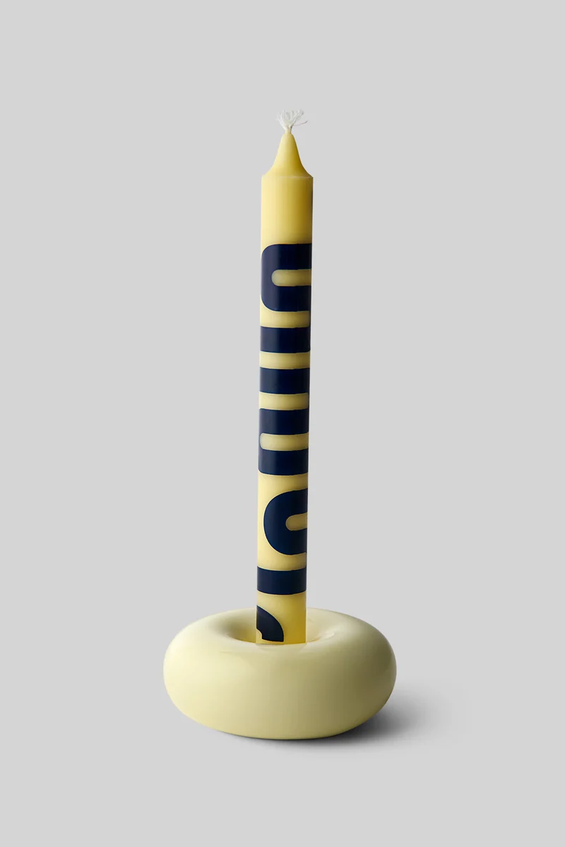 BOB CANDLE HOLDER, SMALL, YELLOW
