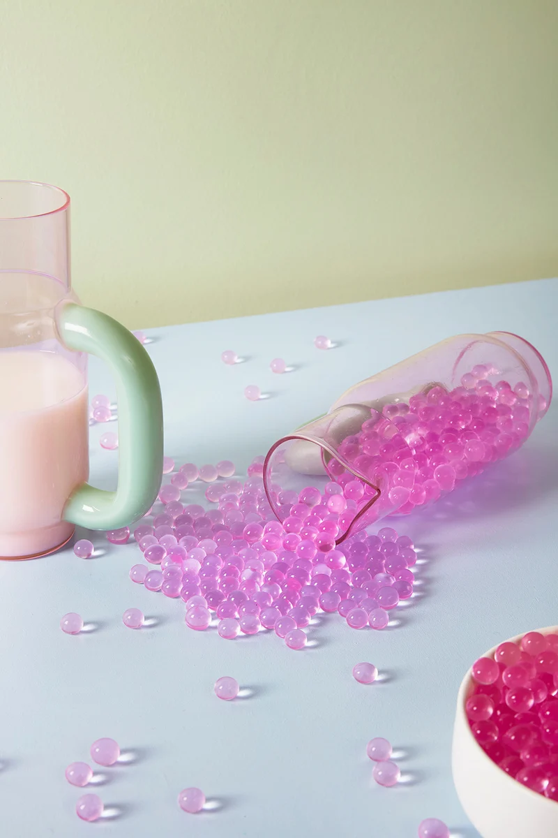 PITCHER, ROSE/MILKY JADE