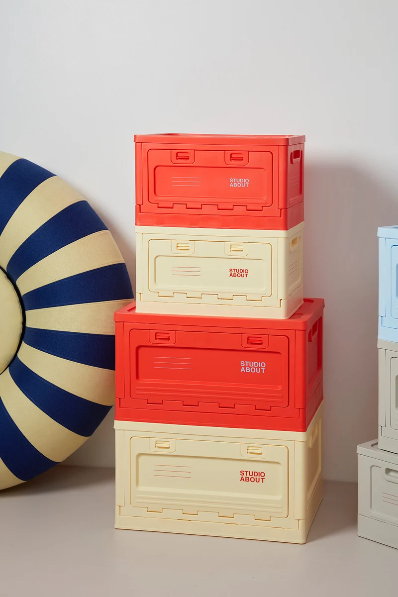 BOX, MEDIUM, LIGHT YELLOW