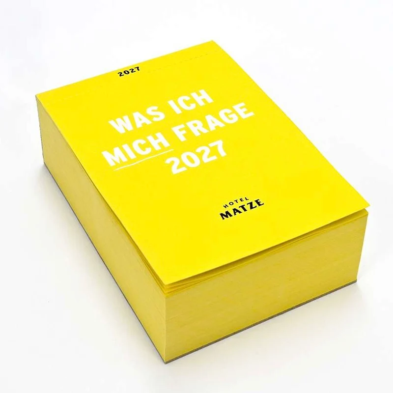 Abreißkalender “Was ich mich frage” 2027 | Verlag Hermann Schmidt