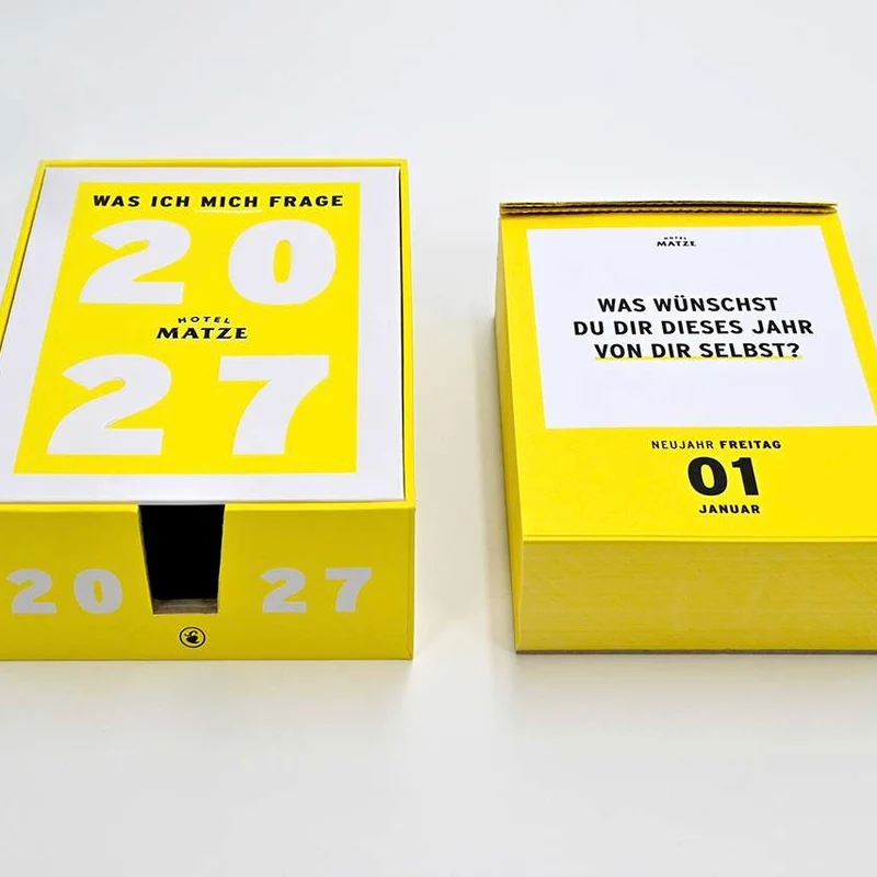 Abreißkalender “Was ich mich frage” 2027 | Verlag Hermann Schmidt