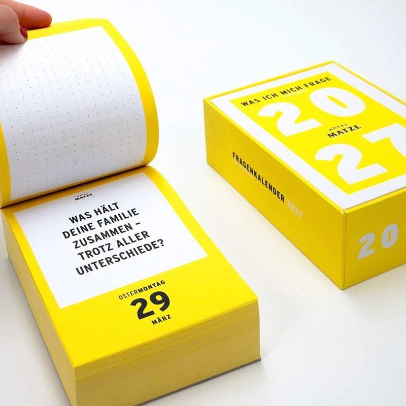 Abreißkalender “Was ich mich frage” 2027 | Verlag Hermann Schmidt