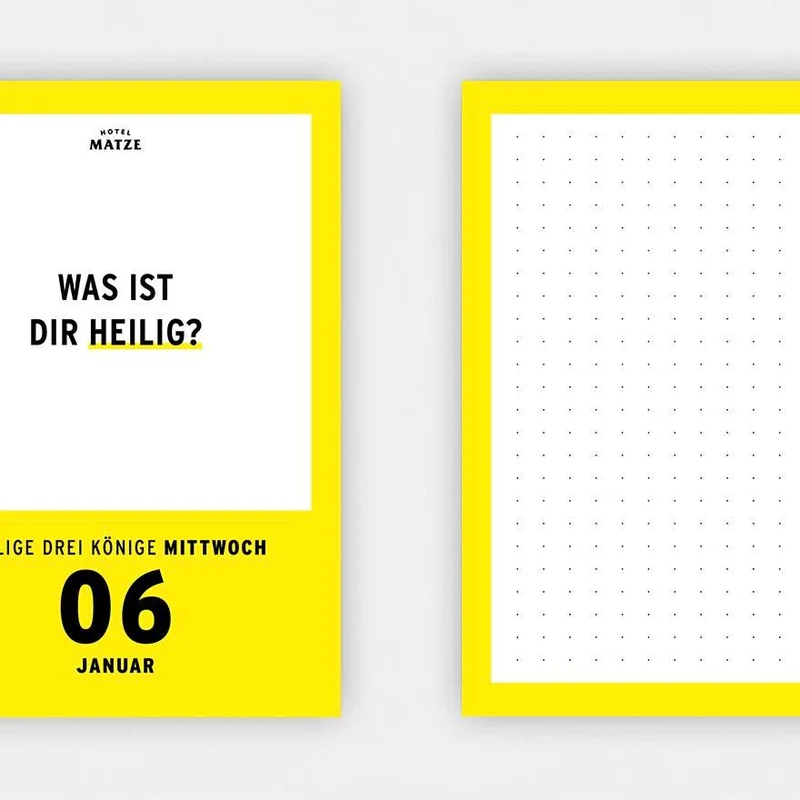 Abreißkalender “Was ich mich frage” 2027 | Verlag Hermann Schmidt