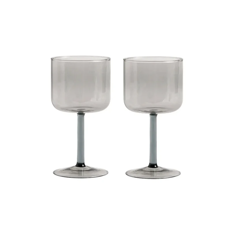Weinglas Tint Grau, 2er Set - HAY