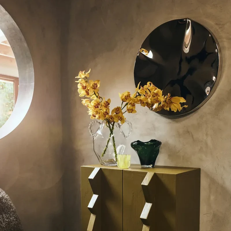 HKliving - Dent Wandskulptur Chrom Deko