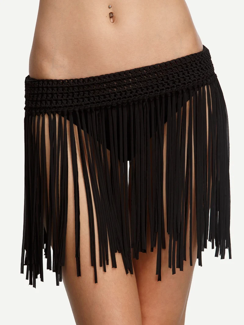 Macrame Fringe Bikini Bottom