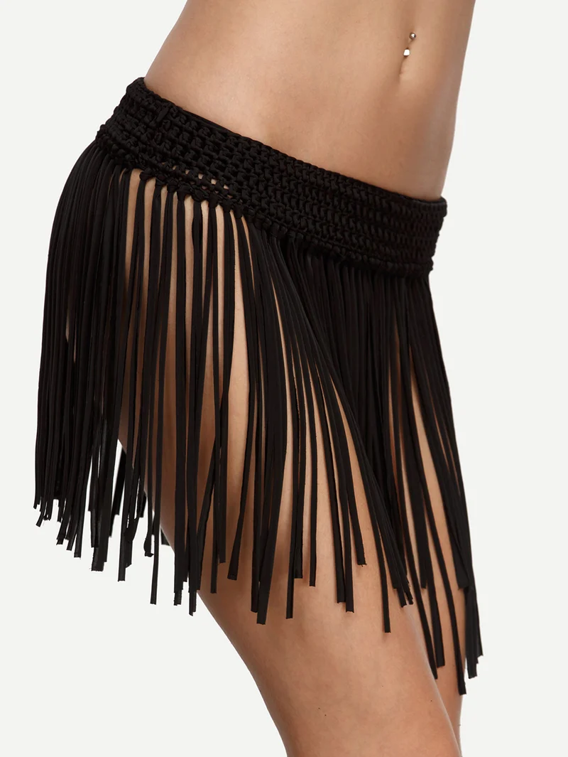 Macrame Fringe Bikini Bottom
