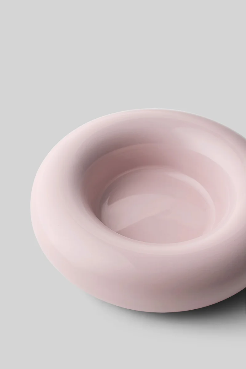 BOB CANDLE HOLDER, LARGE, ROSE