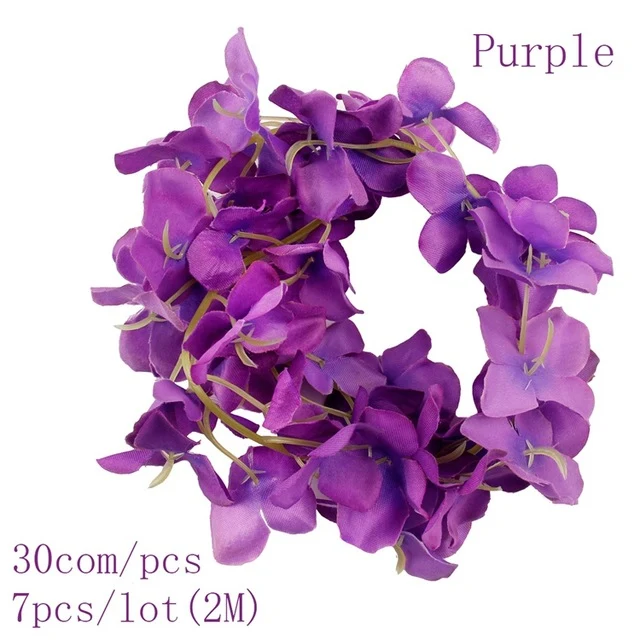 FENGRISE Artificial Flower Vine Silk Rattan Strip Wisteria Silk Garlands Romantic Wedding Decoration Party DIY Craft Wreath