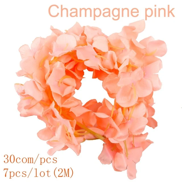 FENGRISE Artificial Flower Vine Silk Rattan Strip Wisteria Silk Garlands Romantic Wedding Decoration Party DIY Craft Wreath