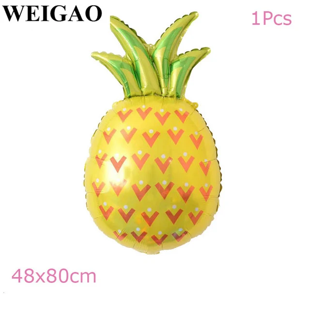 WEIGAO Flamingo Theme Birthday Party Decoration Supplies Pineapple Coconut Tableware Disposable Straw Plate Cup Holder Tableware