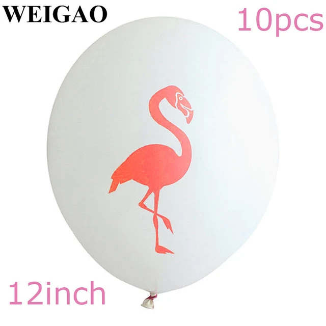 WEIGAO Flamingo Theme Birthday Party Decoration Supplies Pineapple Coconut Tableware Disposable Straw Plate Cup Holder Tableware