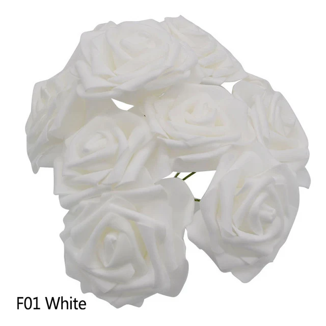25 Heads 8CM PE Foam Artificial Rose Flowers Wedding Bride Bouquet Home Decor Rose Flowers DIY Party Supplies Handmade Craft