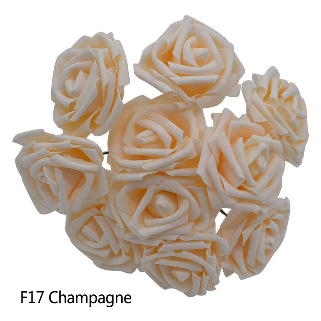 25 Heads 8CM PE Foam Artificial Rose Flowers Wedding Bride Bouquet Home Decor Rose Flowers DIY Party Supplies Handmade Craft