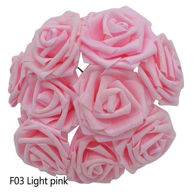 25 Heads 8CM PE Foam Artificial Rose Flowers Wedding Bride Bouquet Home Decor Rose Flowers DIY Party Supplies Handmade Craft