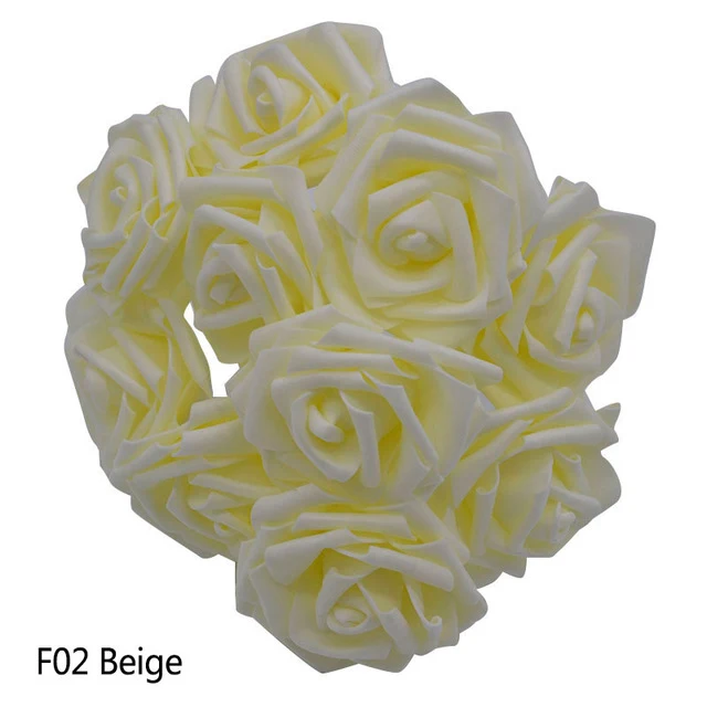 25 Heads 8CM PE Foam Artificial Rose Flowers Wedding Bride Bouquet Home Decor Rose Flowers DIY Party Supplies Handmade Craft