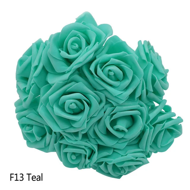 25 Heads 8CM PE Foam Artificial Rose Flowers Wedding Bride Bouquet Home Decor Rose Flowers DIY Party Supplies Handmade Craft