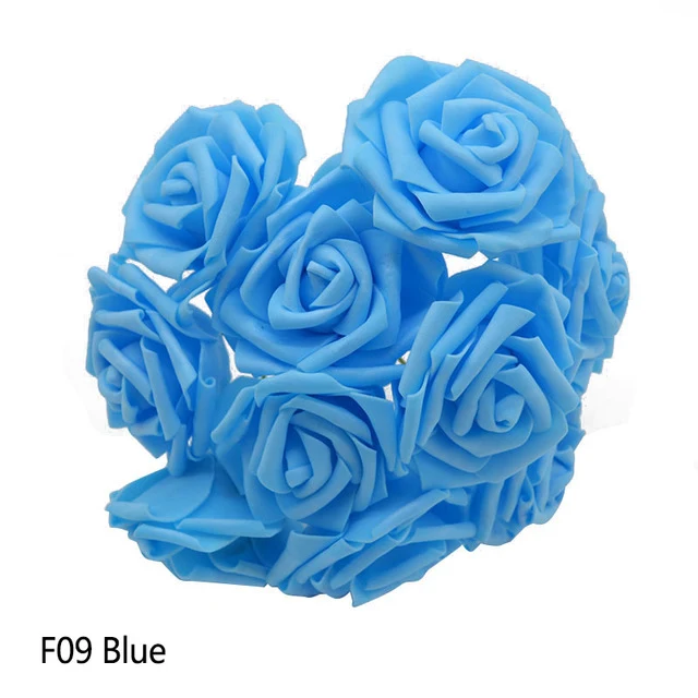 25 Heads 8CM PE Foam Artificial Rose Flowers Wedding Bride Bouquet Home Decor Rose Flowers DIY Party Supplies Handmade Craft