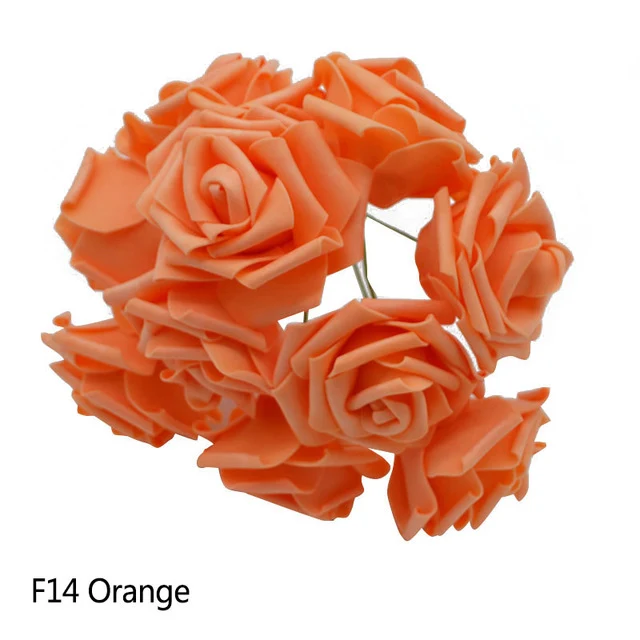 25 Heads 8CM PE Foam Artificial Rose Flowers Wedding Bride Bouquet Home Decor Rose Flowers DIY Party Supplies Handmade Craft