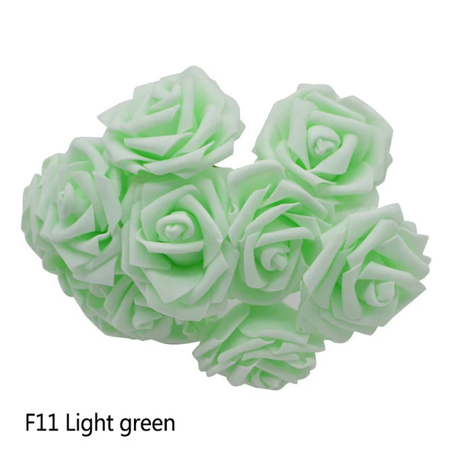 25 Heads 8CM PE Foam Artificial Rose Flowers Wedding Bride Bouquet Home Decor Rose Flowers DIY Party Supplies Handmade Craft