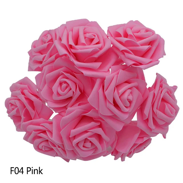25 Heads 8CM PE Foam Artificial Rose Flowers Wedding Bride Bouquet Home Decor Rose Flowers DIY Party Supplies Handmade Craft