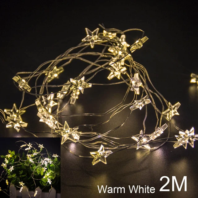 FENGRISE 1.2M 10pcs Led Photo Clip Lights Wedding Decoration Happy Birthday Party Decorations Festive Event Party Decor Supplies