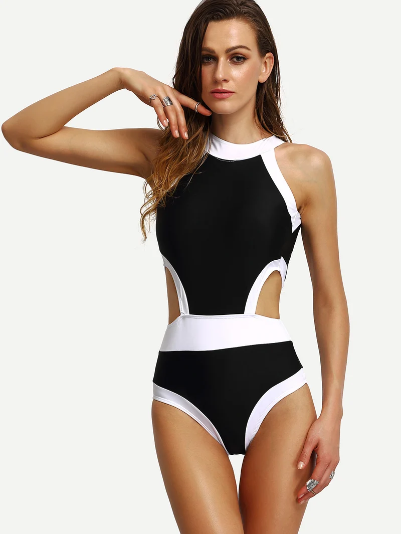 Cut Out Back One Piece Swimsuit