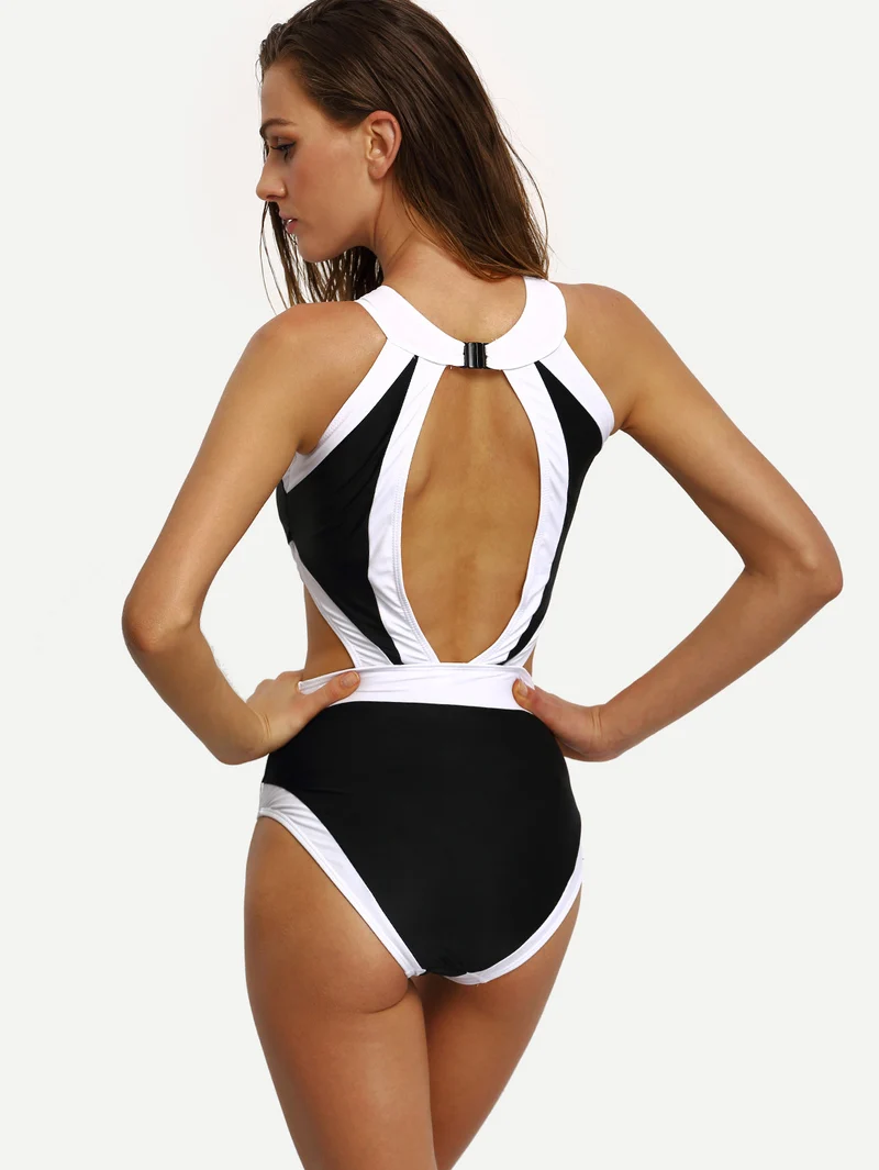 Cut Out Back One Piece Swimsuit