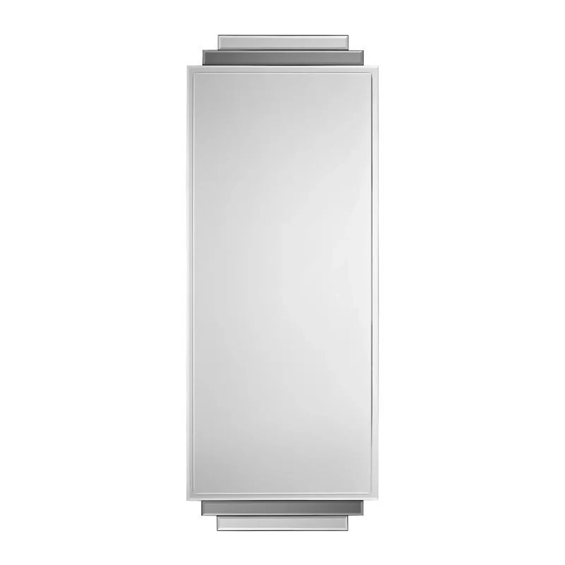Wandspiegel Deco Art Déco Grau Facettenschliff