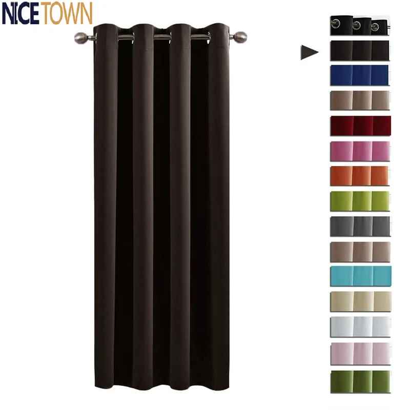 NICETOWN Blackout Window Curtains / Drapes for Living Room Thermal Insulated Grommet / Rod Pocket / Hooks Top for Bedroom