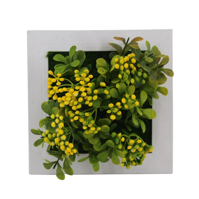 Creative 3D Artificial Plants Home Wall Sticker Decorations Resin Flower Living Room Store Ornament Accessories Free shipping