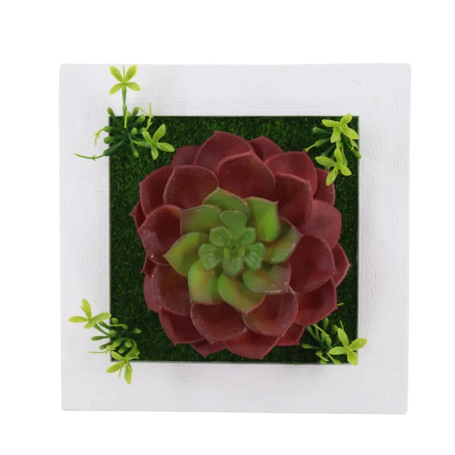 Creative 3D Artificial Plants Home Wall Sticker Decorations Resin Flower Living Room Store Ornament Accessories Free shipping