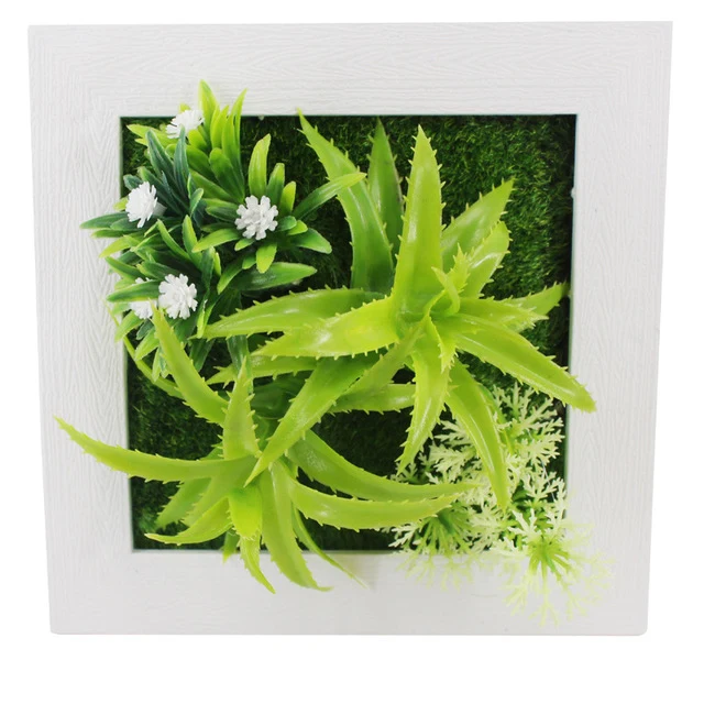 Creative 3D Artificial Plants Home Wall Sticker Decorations Resin Flower Living Room Store Ornament Accessories Free shipping