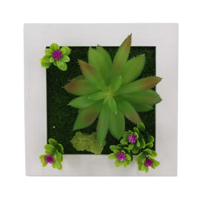 Creative 3D Artificial Plants Home Wall Sticker Decorations Resin Flower Living Room Store Ornament Accessories Free shipping