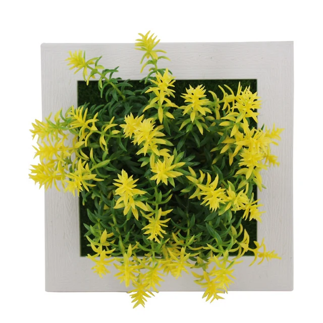 Creative 3D Artificial Plants Home Wall Sticker Decorations Resin Flower Living Room Store Ornament Accessories Free shipping