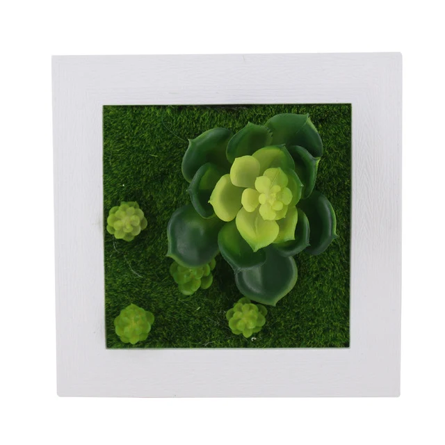 Creative 3D Artificial Plants Home Wall Sticker Decorations Resin Flower Living Room Store Ornament Accessories Free shipping