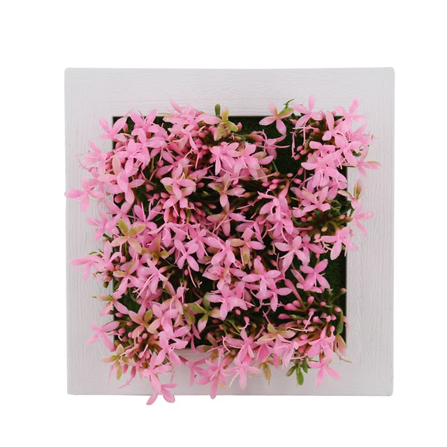 Creative 3D Artificial Plants Home Wall Sticker Decorations Resin Flower Living Room Store Ornament Accessories Free shipping