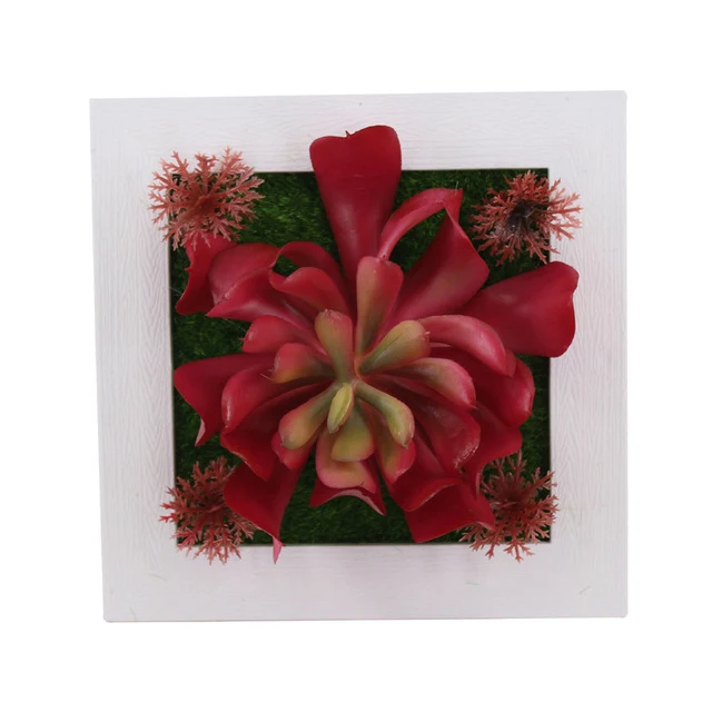 Creative 3D Artificial Plants Home Wall Sticker Decorations Resin Flower Living Room Store Ornament Accessories Free shipping