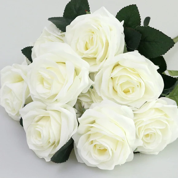 Artificial silk 1 Bunch French Rose Floral Bouquet Fake Flower Arrange Table Daisy Wedding Flowers Decor Party accessory Flores