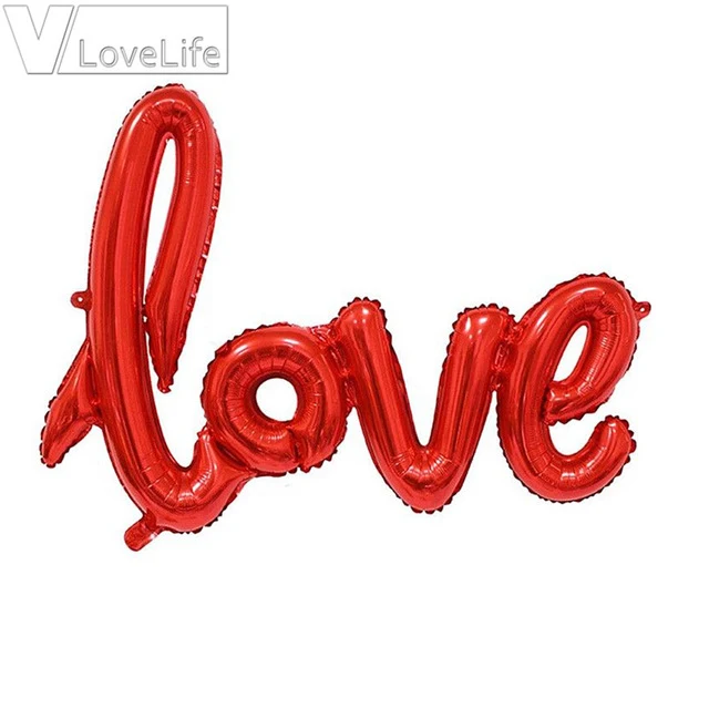 42" Big Ligatures Love Foil Balloons 108*64cm Bridal Shower Rose Gold Balloons Bachelorette Party Wedding Decoration
