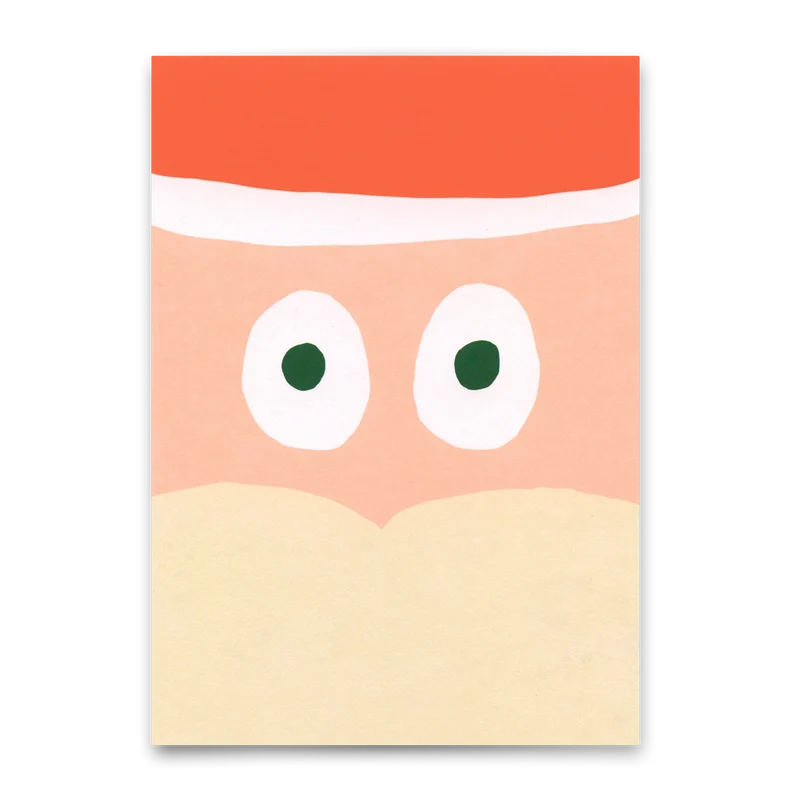 Postkarte "Santa face" | Schöne Karte zu Weihnachten