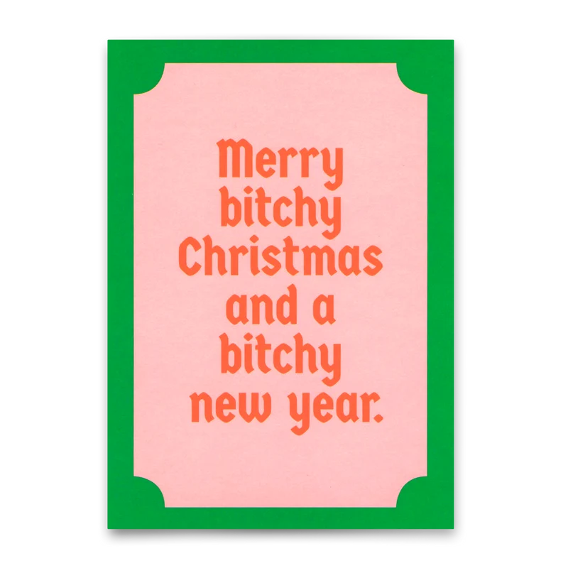 Postkarte "Merry bitchy Xmas" | Lustige Karte zu Weihnachten