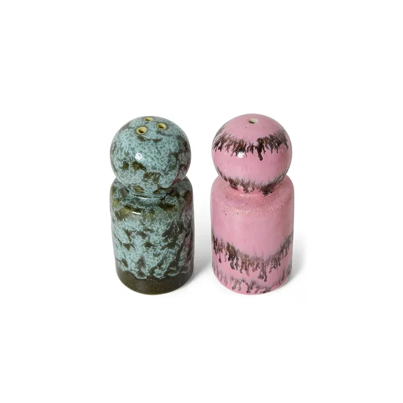 HKliving Salzstreuer und Pfefferstreuer Baroque 70s Ceramics – Stoneware Set