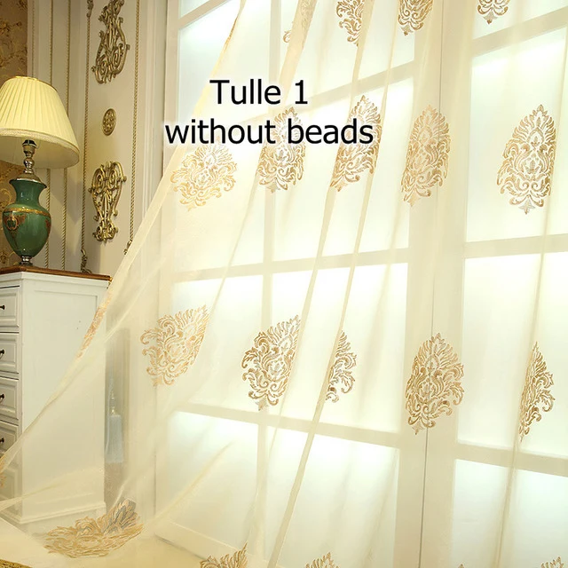 European Golden Royal Luxury Curtains for Bedroom Window Curtains for Living Room Elegant Drapes European Curtains