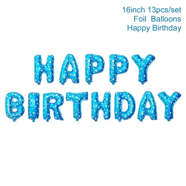 QIFU My First Birthday Blue Party Decoration Foil Balloons Baby Boy I AM ONE 1st Birthday Party Decorations Kids It's a Boy