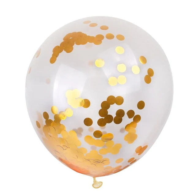 FENGRISE 5pcs 36inch Large Confetti Balloon Multicolor Latex Balloons Birthday Party Romantic Wedding Decoration Party Supplies
